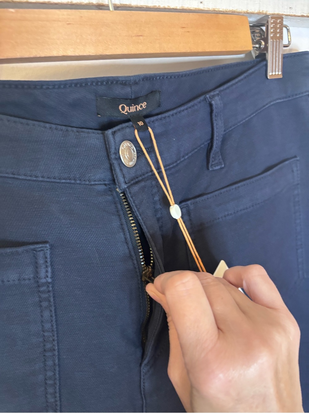 Quince Navy French Terry Wide-Leg Pants - Picture 9 of 11